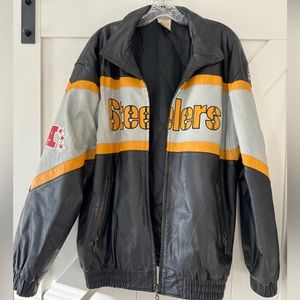 Leather Steelers Jacket
